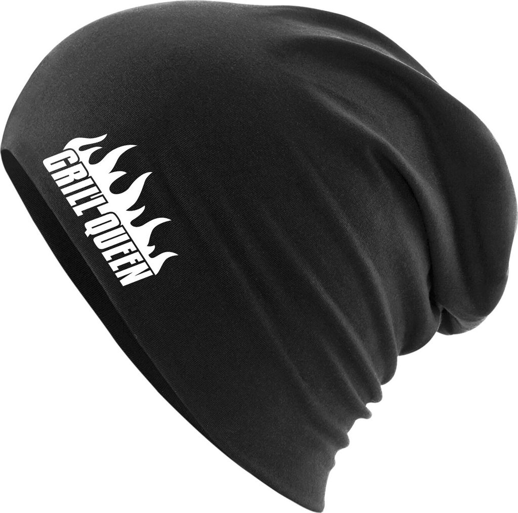 Huuraa Beanie Grill Queen Flammen Black One Size Baumwolle und Elasthan Mütze Geschenkidee