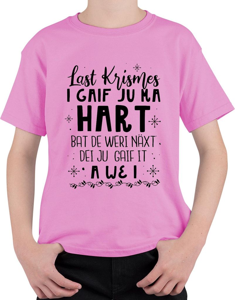 Last Christmas I Gave you my heart - Weihnachten Weihnachtsgeschenk Christmas Uni Kinder T-Shirt, Pink, 116