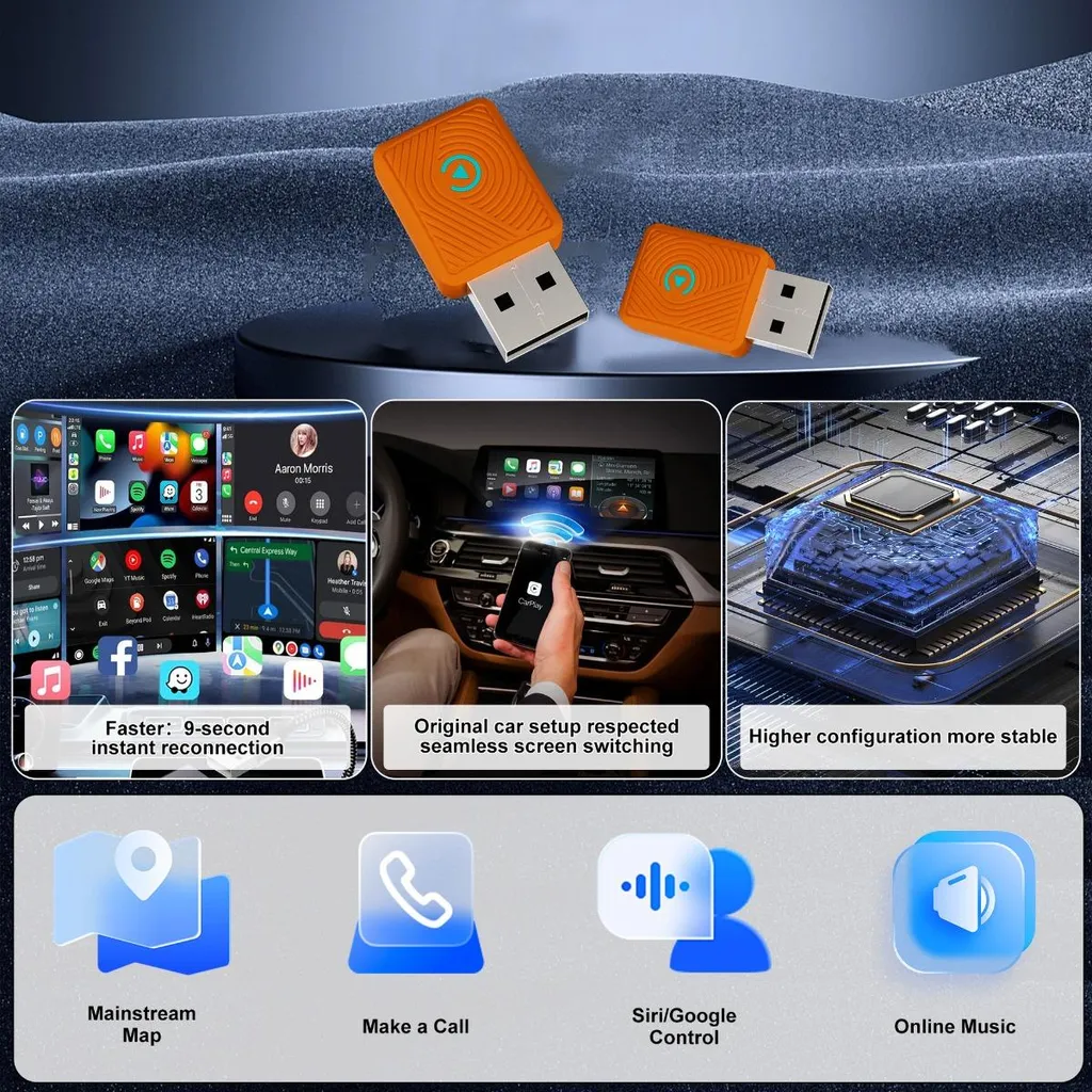 Adattatore Wireless CarPlay INF: Più Sicurezza e Meno Cavi in Auto - 2