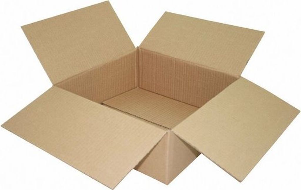 2x Faltkarton 350x350x130mm 1-wellig braun