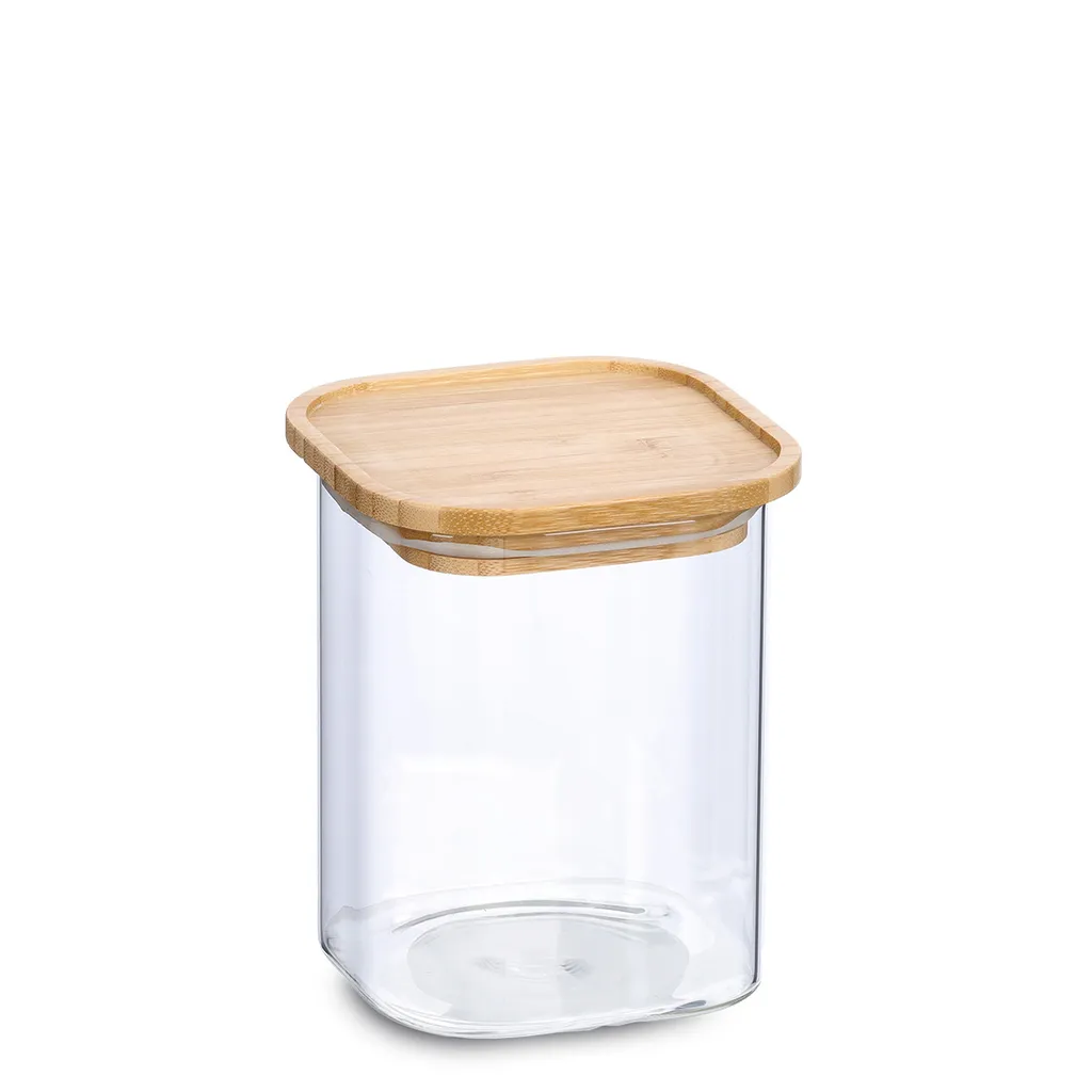 Contenitore Professionale 900ml Vetro Borosilicato e Bambù