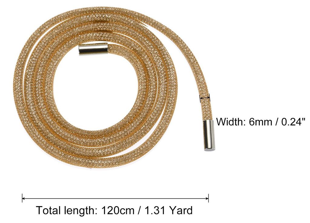 6mm x 120cm Strass Rohr Seil Bling Kristall Strass Schnur Seil fš¹r Basteln Pullover Jogginghosen Dekoration Gelb Netz Gelb Diamant