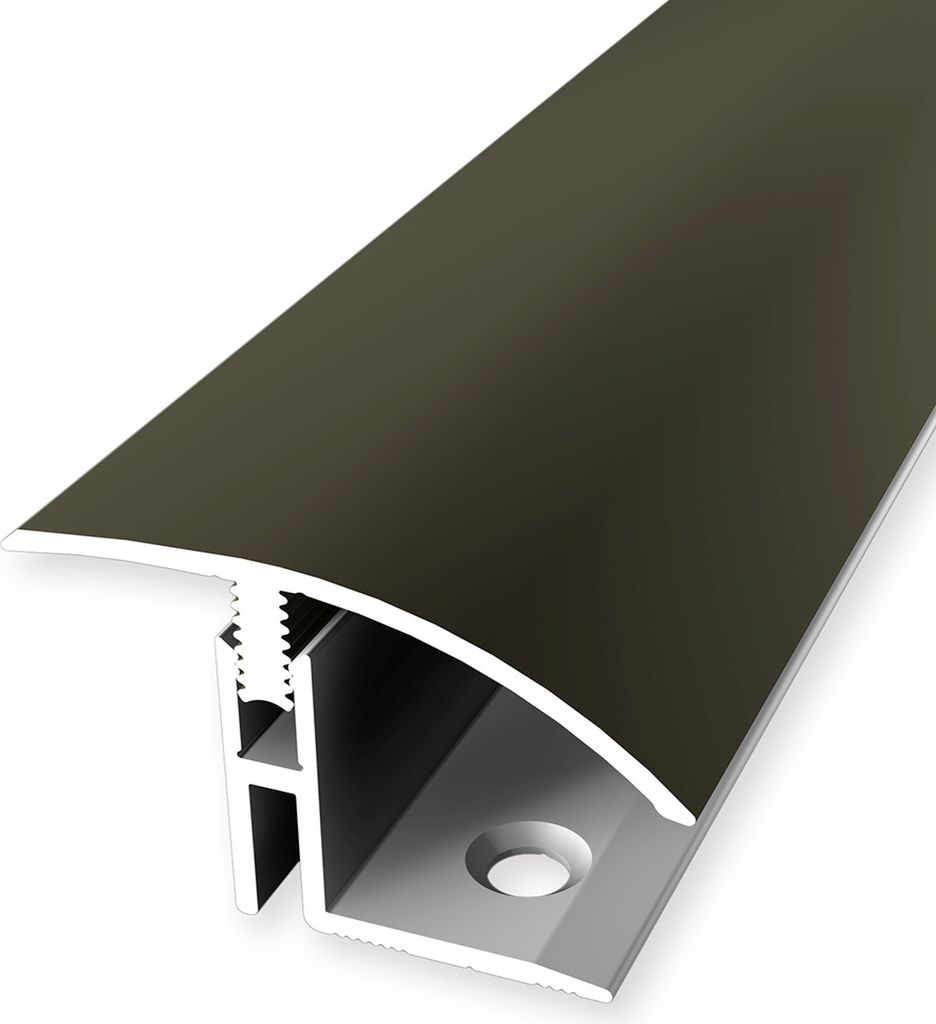 PROVISTON | Übergangsprofil | Parkettausgleich | Breite: 39 mm | Höhenausgleich: 17 - 22 mm | Länge: 1000 mm | Aluminiumprofil | Bronze | 1 Stück
