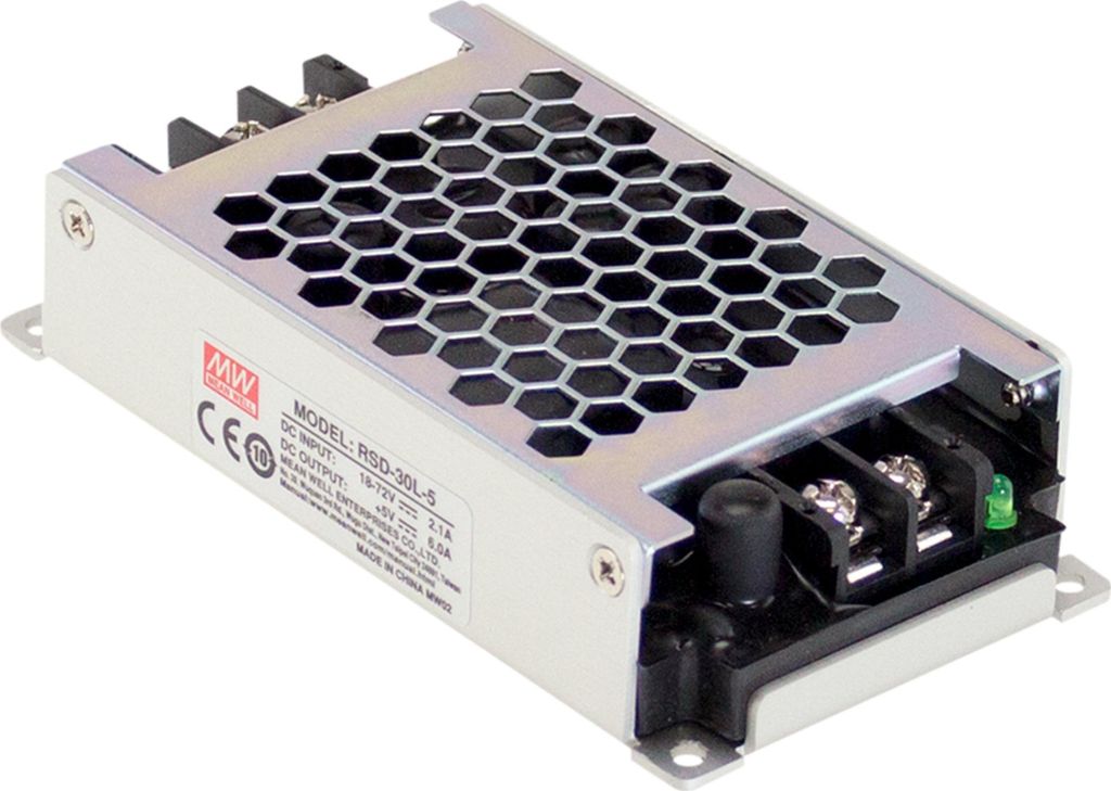 MEANWELL RSD-30L-5, DC DC-Wandler, geschlossen, 18-72V:5V 6A 30W