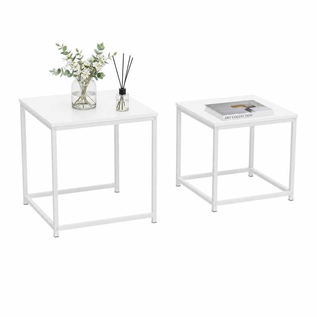 Couchtisch Set 2er Satztisch Beistelltisch eckig Nesting Produktbild 