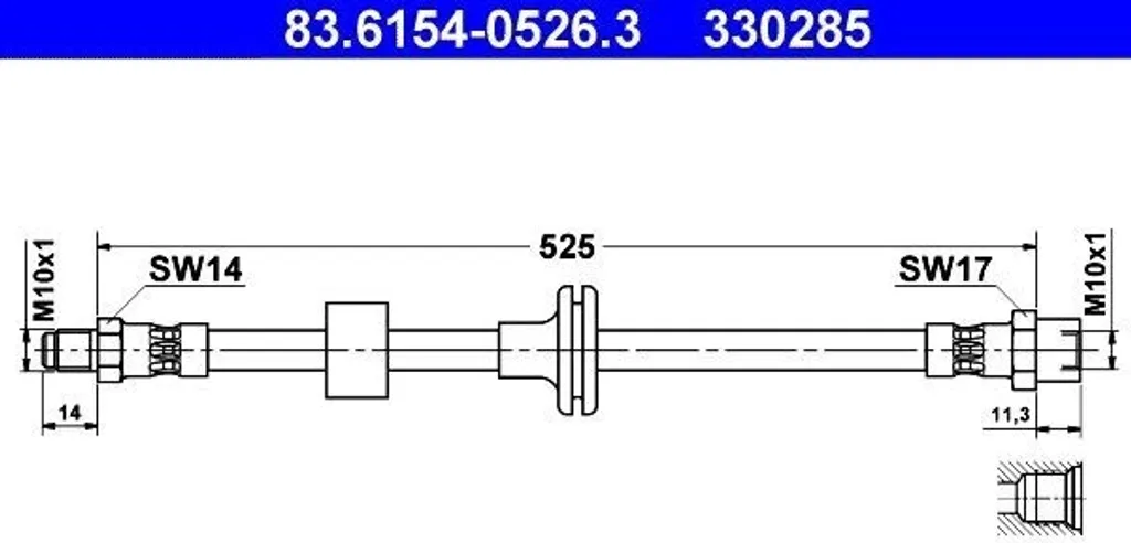 Durite de frein avant pour Mercedes-Benz Classe E W124 et Break S124