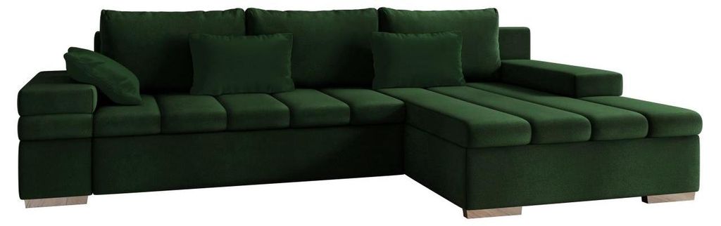 MIRJAN24 Ecksofa Bangkok, Stilvoll L-Form Sofa mit Schlaffunktion und Bettkasten, Wohnlandschaft (Seite: Rechts, Polo 889)