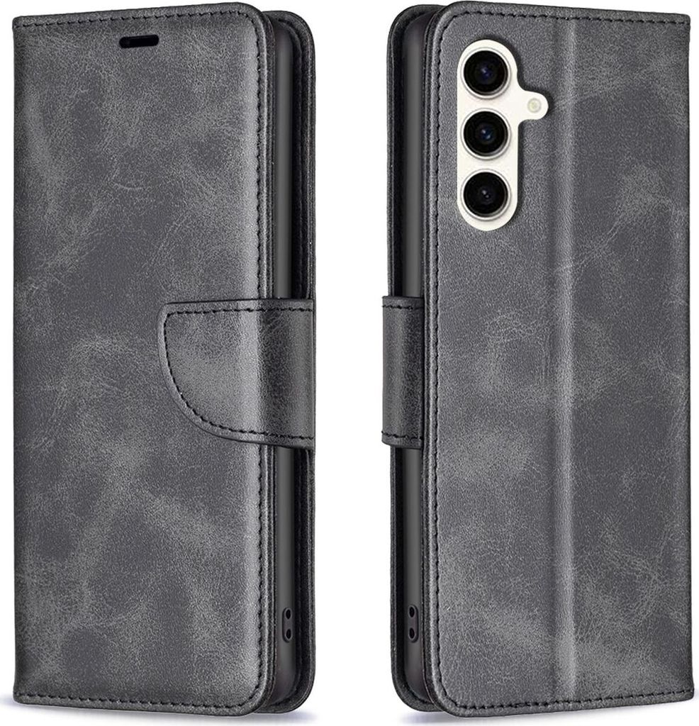 Mobigear Excellent Samsung Galaxy S24 FE Hülle Klapphülle Geldbörse - Schwarz