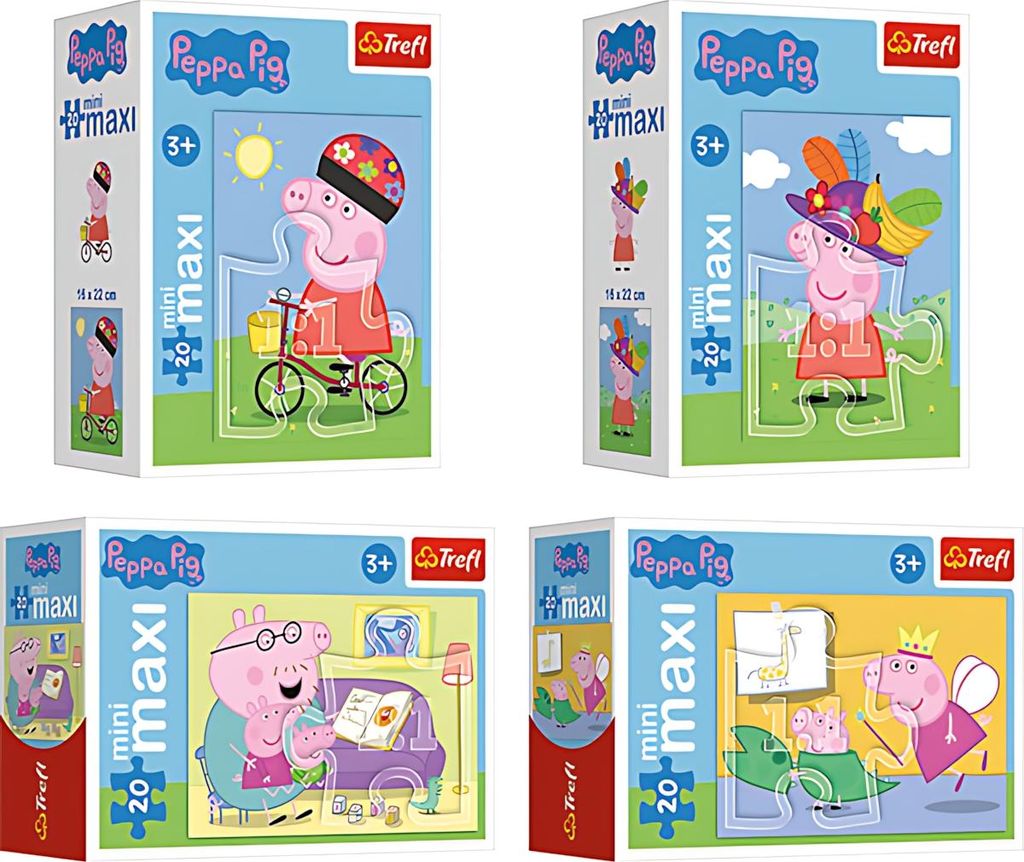 Puzzle Mini Maxi 20 Teile Peppas Spaß, Puzzleformat 220x160mm