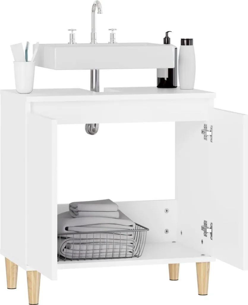 Offerta Mobile Lavabo Bianco SYFAX™ 58x33x60 cm Multistrato Robusto - 4