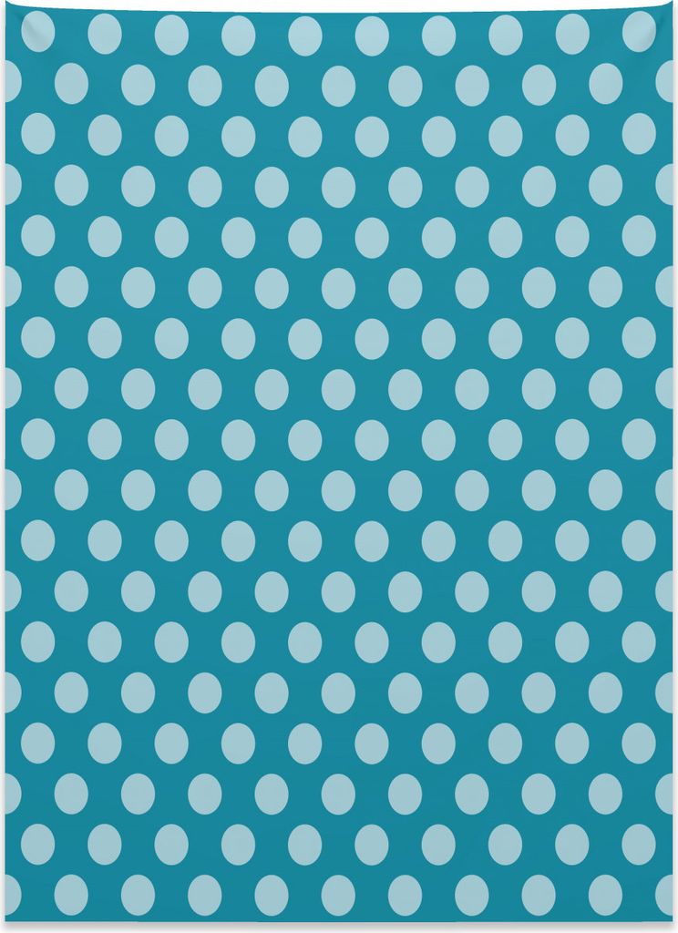 Abakuhaus Teal Wandteppich, Polka Dots weiche Meeresfarben aus Weiches Mikrofaser Stoff Kein Verblassen Klare Farben Waschbar, 110 x 150 cm, Hellbl...