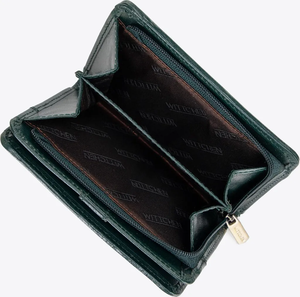 Portefeuille Wittchen cuir verni vert format vertical haute finition - 2