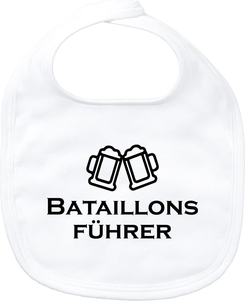 Huuraa Baby Lätzchen Bataillonsführer Schützenfest Geschenk White Baumwolle Bataillonsführer Präsent