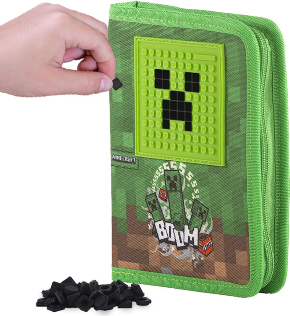 Trousse PIXIE CREW Minecraft Noir - Panneau en silicone et pixels inclus