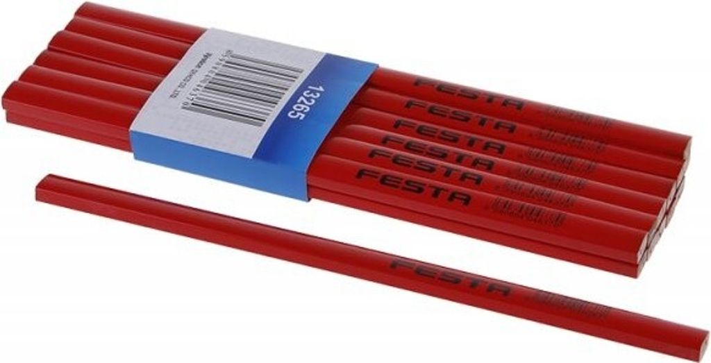 LEVIOR - Bleistift Zimmerer (roter Lack) 250mm