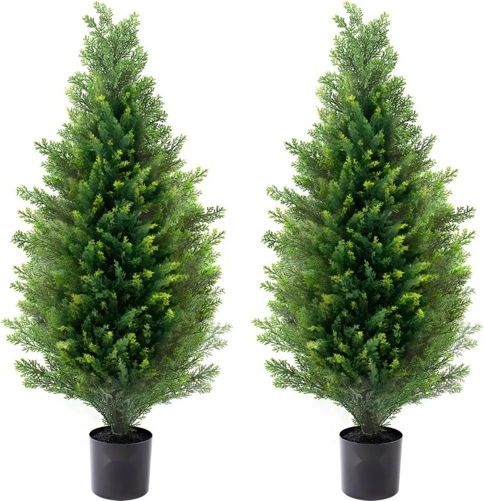 Cèdre Artificiel sans Entretien 91 cm - Solution Déco Durable Jardin x2