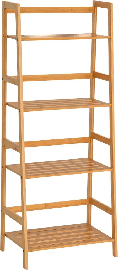 Étagère de rangement étroite en bambou pour organiser les petits espaces