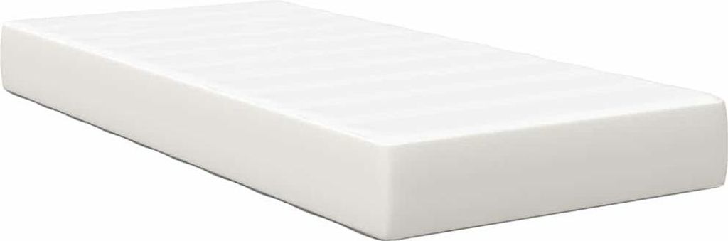 vidaXL Bettmatratze mit Matratze Creme 90 x 190 cm Stoff