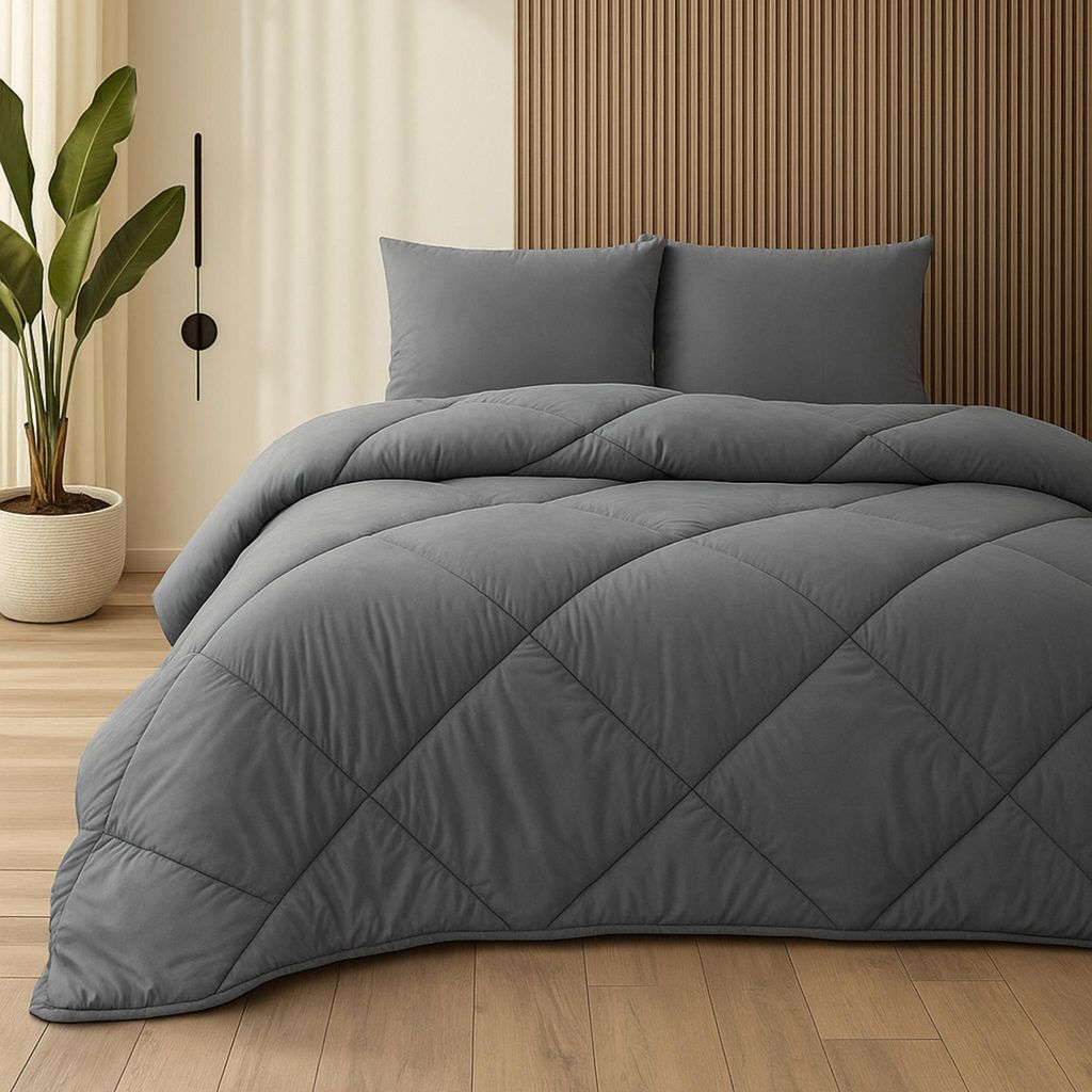 Anti-Milben Bettdecke, PolyBaumwolle Decke, 155x220 cm, Leichtes Steppbett–Atmungsaktive Bettdecke aus PolyBaumwolle für das ganze Jahr, Bettdec...