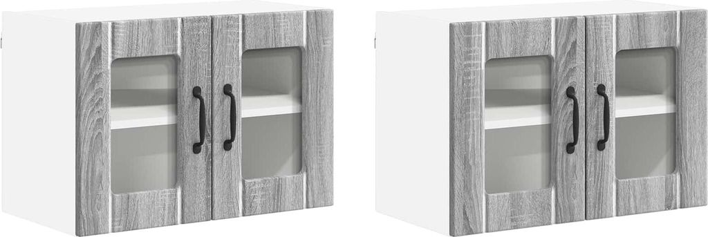 Küchenschrank 2 pcs Graues Sonoma 60 x 31 x 40 cm Holzwerkstoff
