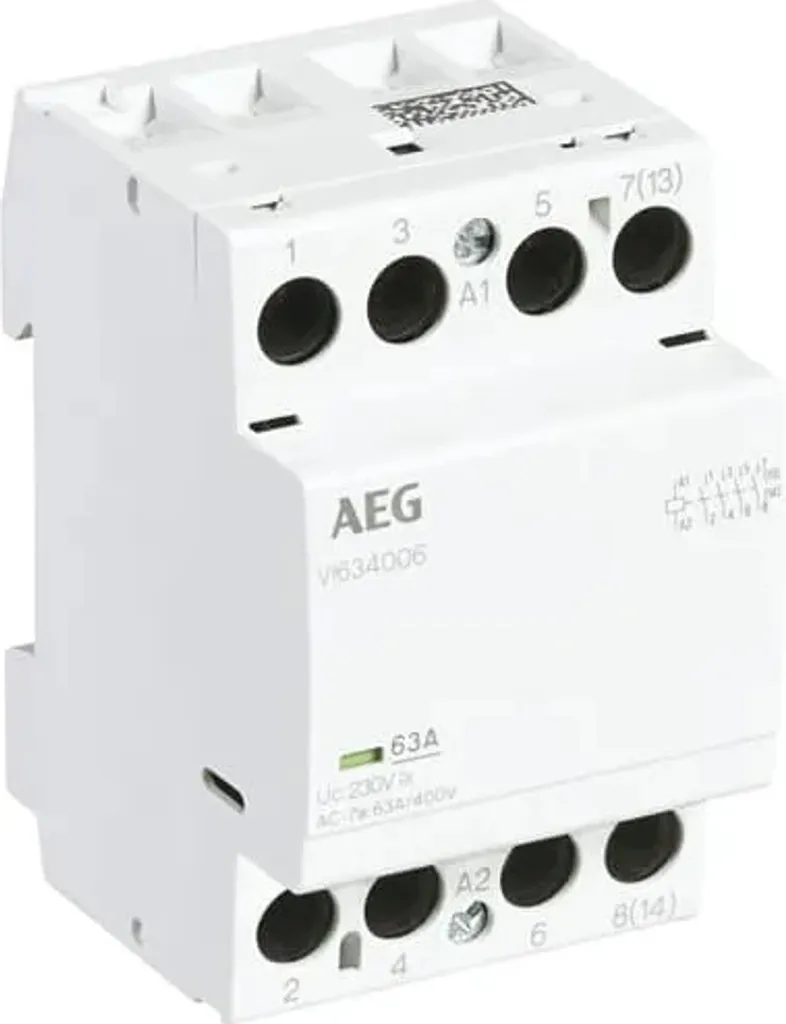 Contacteur de Puissance AEG 63A pour Chauffage et Éclairage Industriel