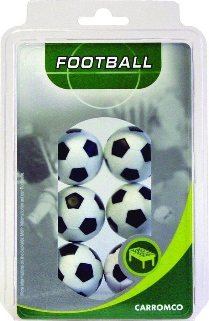 Palline da biliardino, 6x bianco e nero, blister, 1 set Immagine del prodotto 