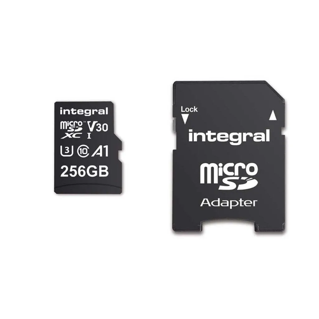 Extension Mémoire 256 Go Micro SDXC Integral pour Drone et Caméra 4K