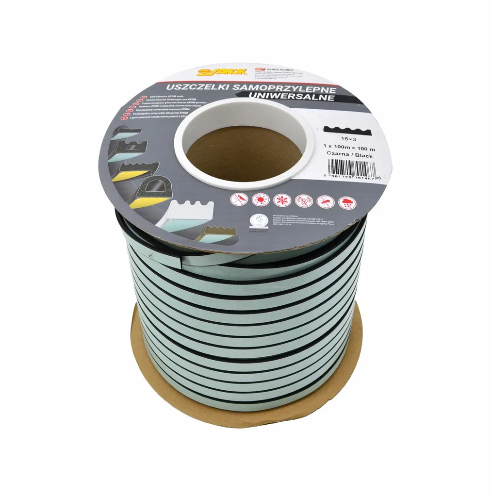 Stopper les fuites avec le joint d'étanchéité DGP 15x3 noir 100mb