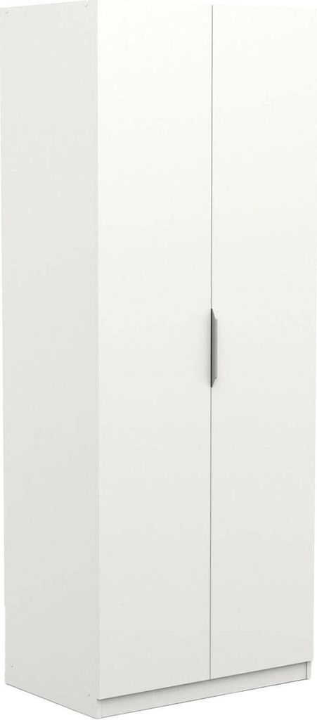 Dmora Kleiderschrank Isere 2 Türen 79,4x203h cm Weiß, 2 Fächer