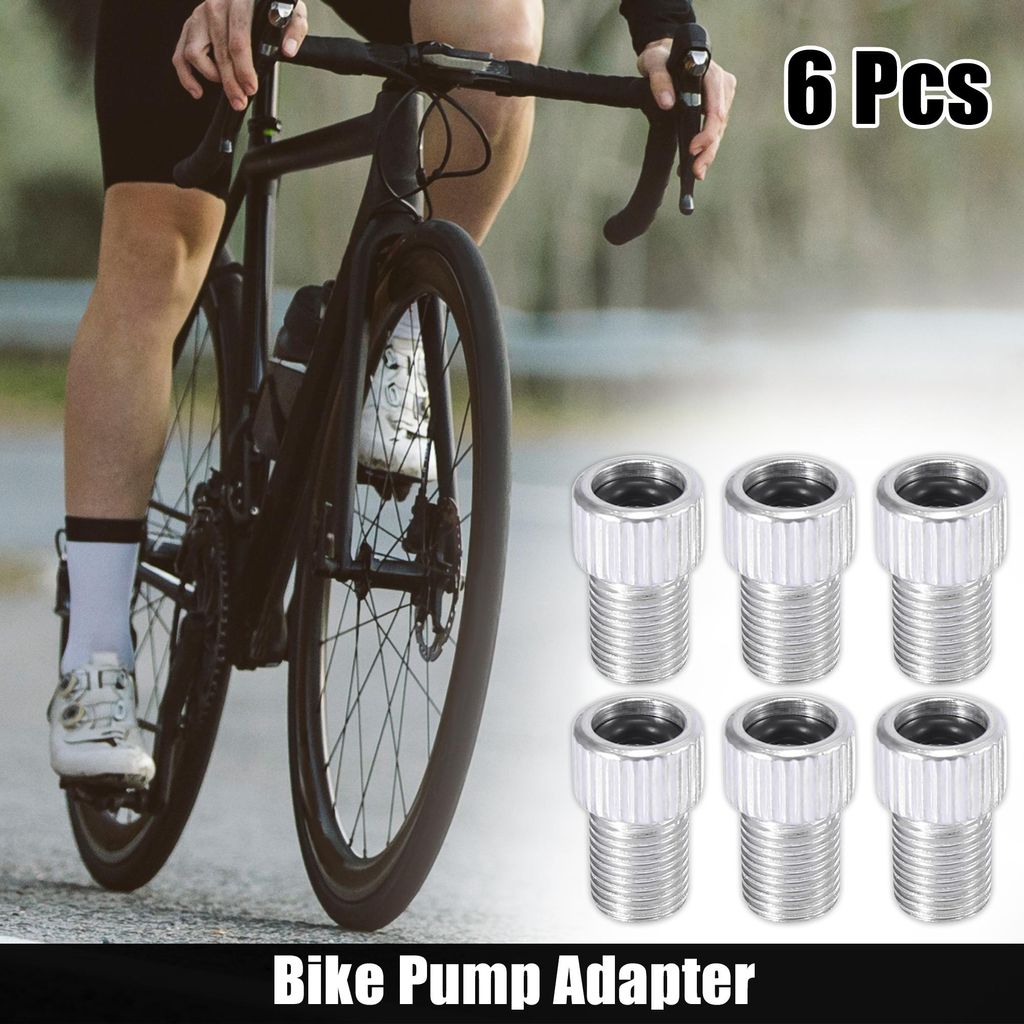 6 Stück Aluminiumlegierung Fahrradpumpenadapter für Fahrradreifenfüller