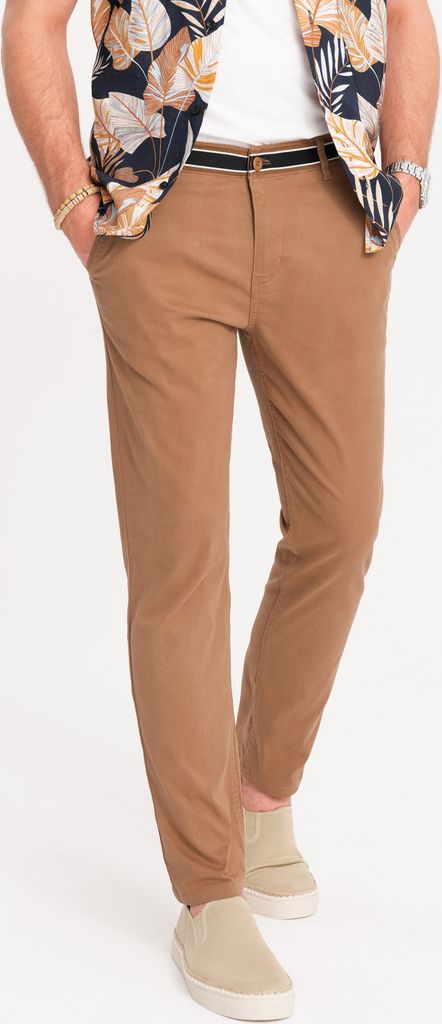 Ombre Clothing Herren-Chinos Gargaragon braun XL