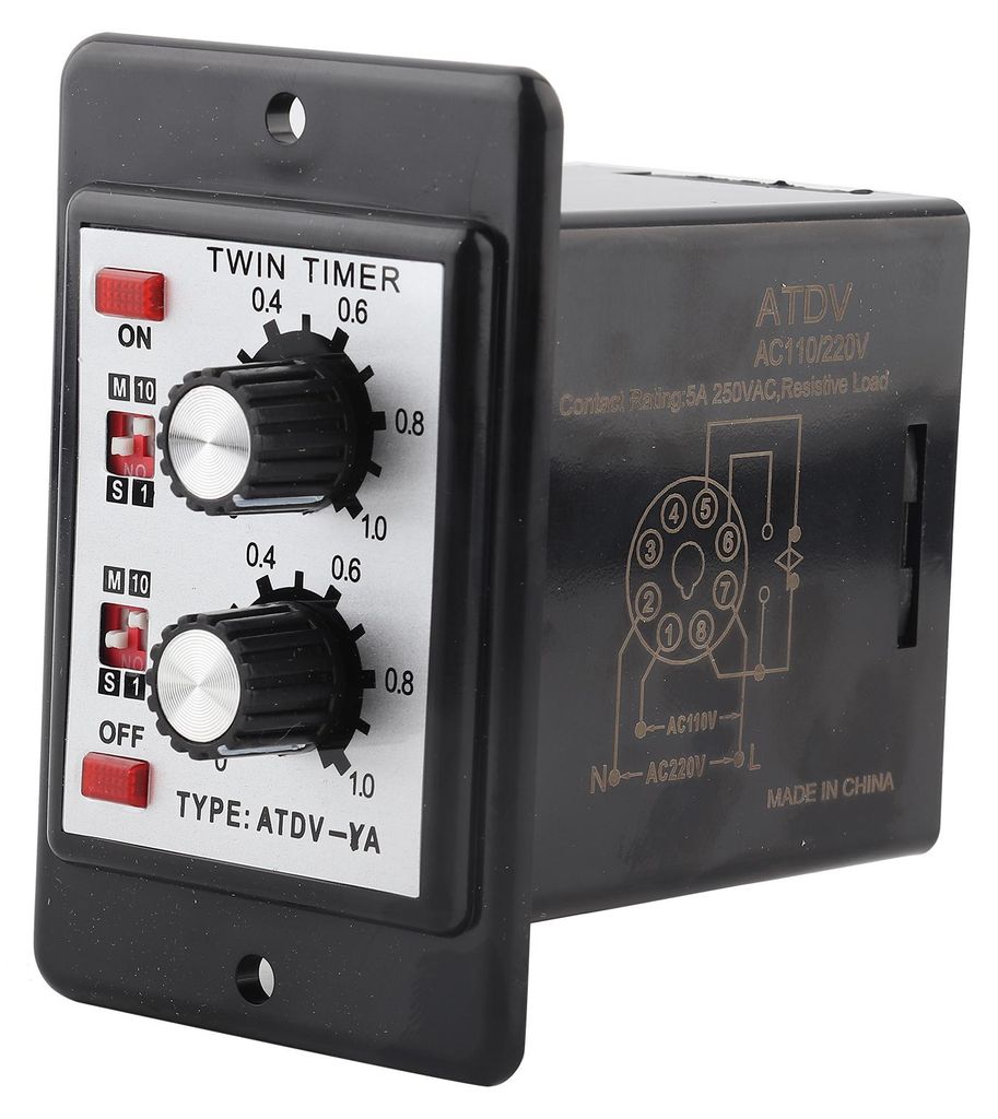ATDVYA AC110v 220V 50/60Hz Knopfsteuerung Zeitschalter Relais Ein Aus Timer ATDVYA