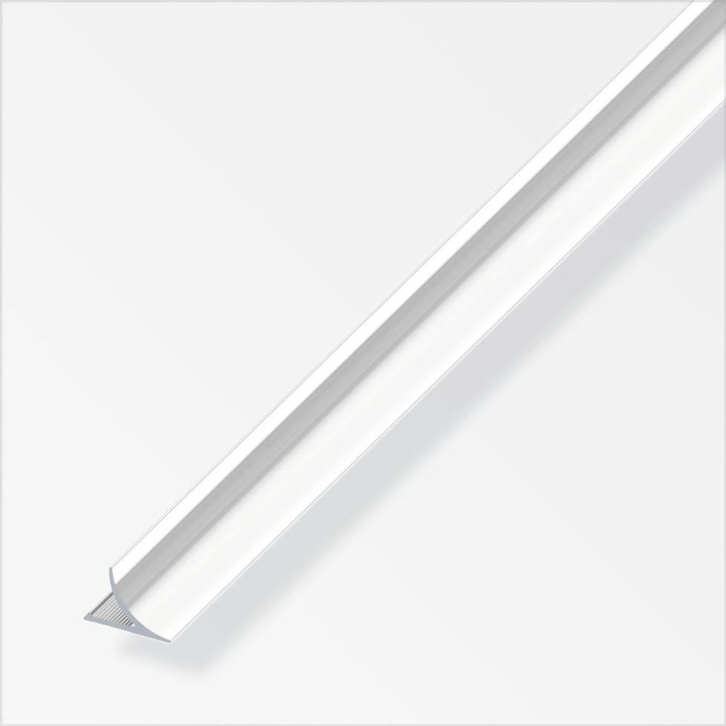 alfer Randfugeabdeckprofil 1 m, 12 x 17 mm Alu eloxiert poliert Chrom Optik