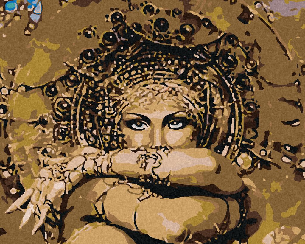 Zuty - Malen nach Zahlen - GEHEIMNISVOLLE FRAU IN UMARMUNG, 40x50 cm, mit Keilrahmen (bereits gespannt)