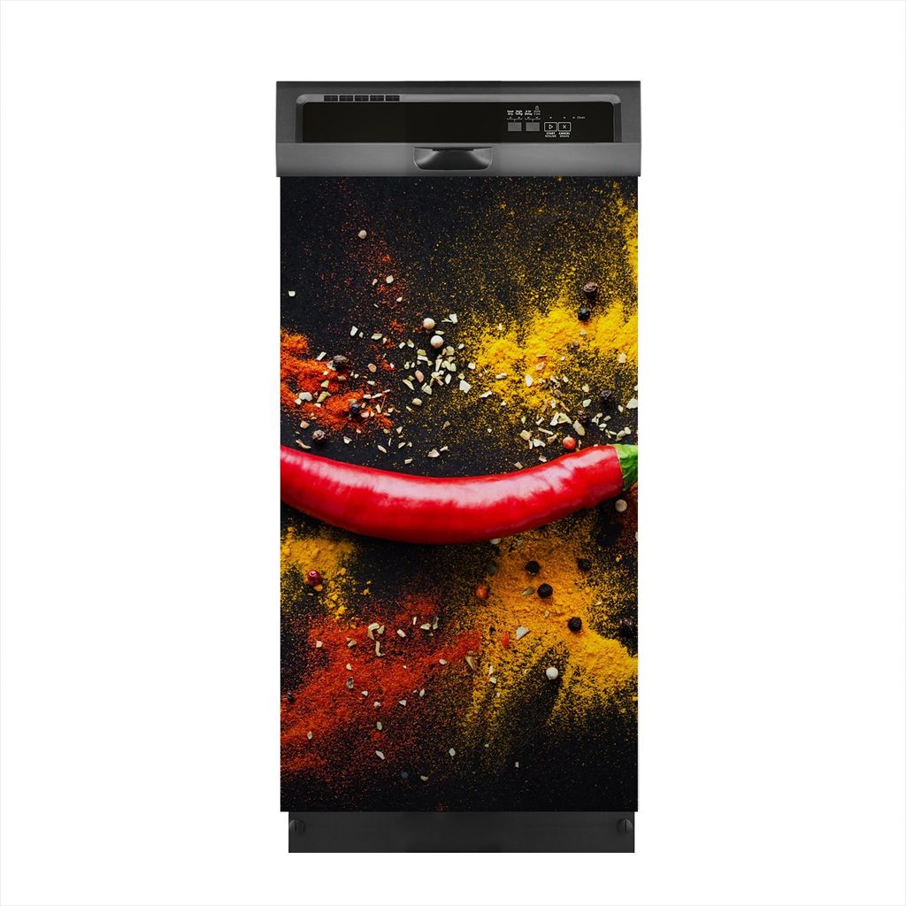 Magnete Dekorative 45x80 cm Küche Magnetmatte Spülmaschine - Paprika Gemüse