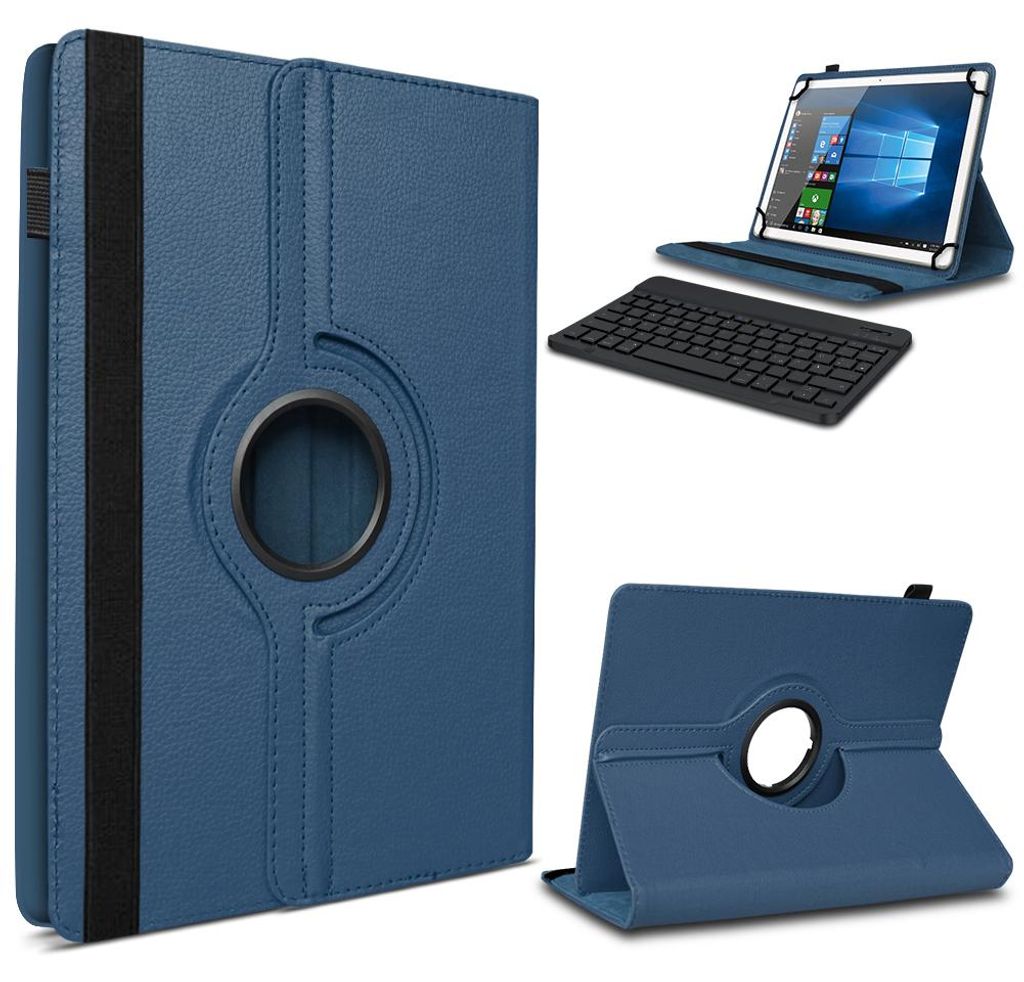Tablet Hülle Tastatur Tasche Lenovo Tab P11 Schutzhülle Bluetooth Drehbar CoverFarbe 360 Uni:Blau