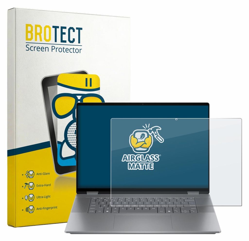 BROTECT Entspiegelungs Schutzglas für HP OmniBook X Flip 2-in-1 AI 16-cc0796ngx Schutzfolie Panzer Folie Glas Display Schutz matt