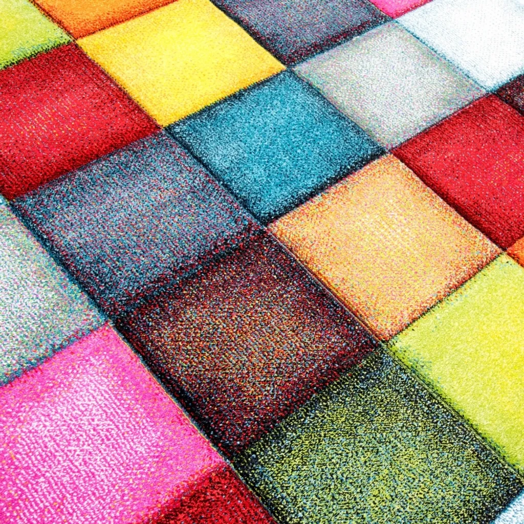 Tapis de décoration rectangulaire design multicolore 80x150cm moderne - 3