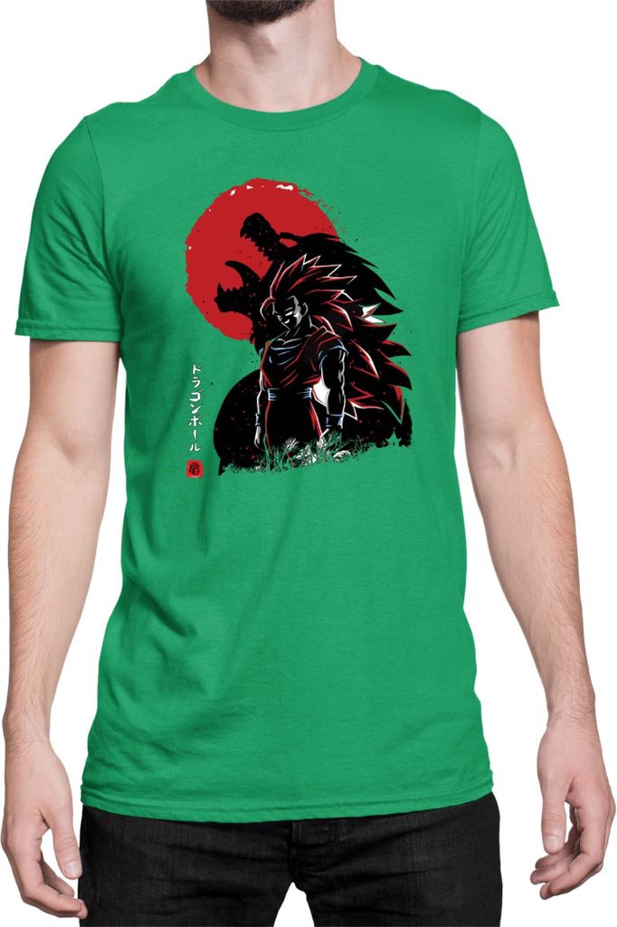 Herren T-Shirt Dragon Anime Manga Ball Z Vegeta Beast 03, Man XL / Grün