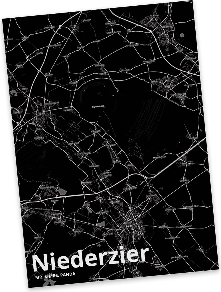 Mr. & Mrs. Panda Grußkarte Niederzier - Geschenk, Produktbild 