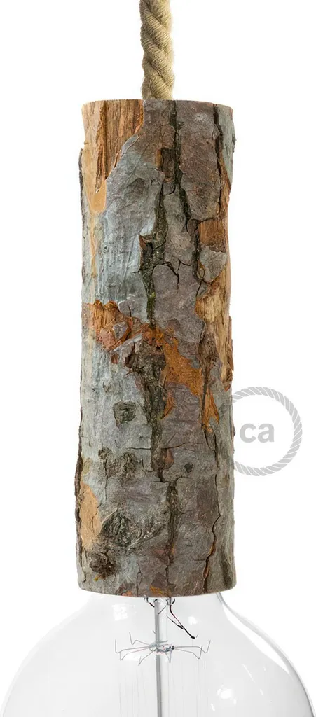 Créer une suspension nature avec le kit douille E27 écorce Large DIY
