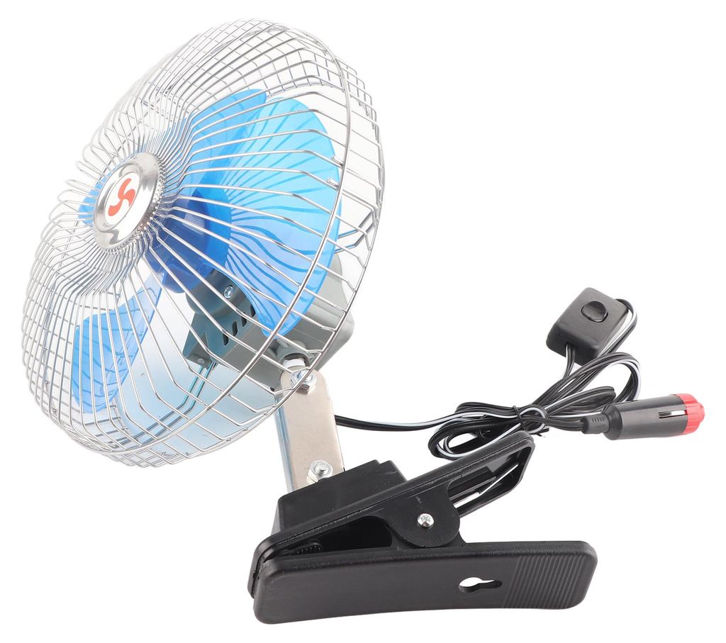 12V 25W Mini Portable Auto Fahrzeug Clip On Kühlung Oszillierende Fan für Auto LKW Armaturenbrett