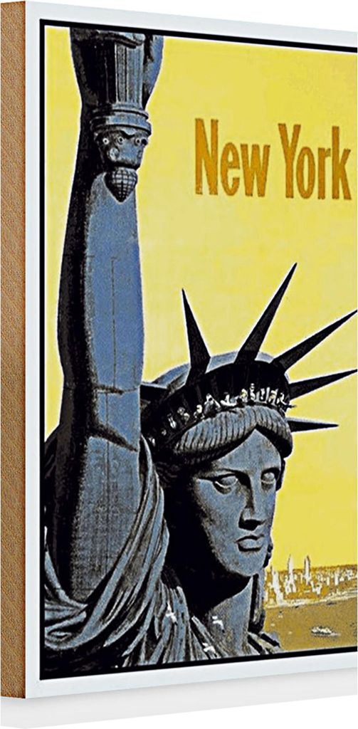 Holzschild Retro 20x30cm New York Statue of Liberty