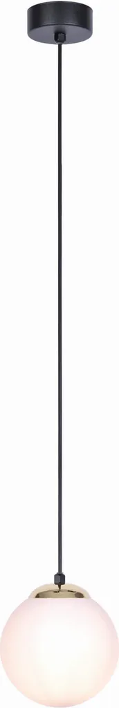 Lustre ISLA Noir et Doré Kaja - Suspension Verre 1xE14 90cm Design Chic
