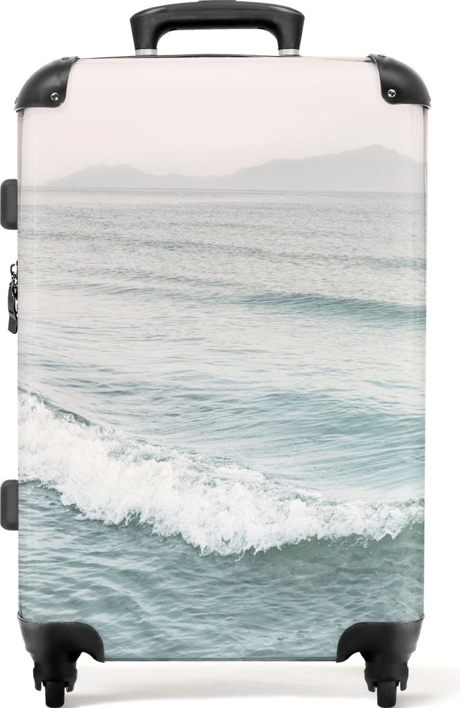 NoBoringSuitcases.com Großer Koffer - Meer - Wellen - Natur - Wasser - Kombinationsschloss TSA - Hartschalen Trolley 4 Rollen - 72 liter - Reise...