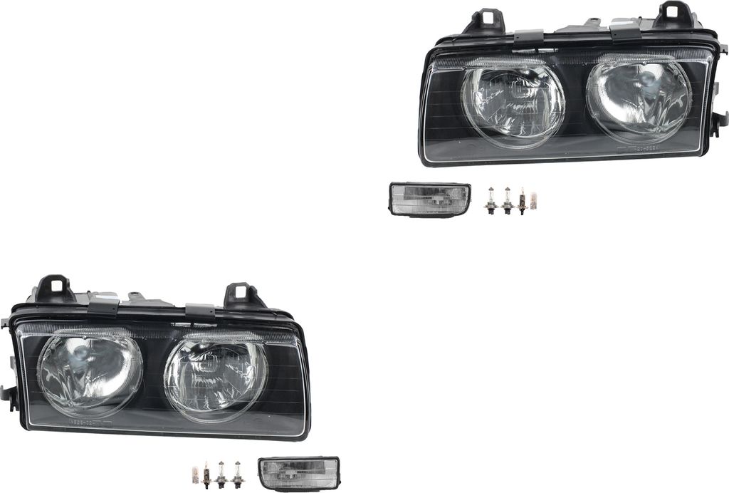 Johns, Scheinwerfer Satz Halogen passend für BMW 3er E36 09/94-04/99 FF H7 +Nebel+Leuc. 63171387091 63178357389 1387091 63178357385 8357385 835738...