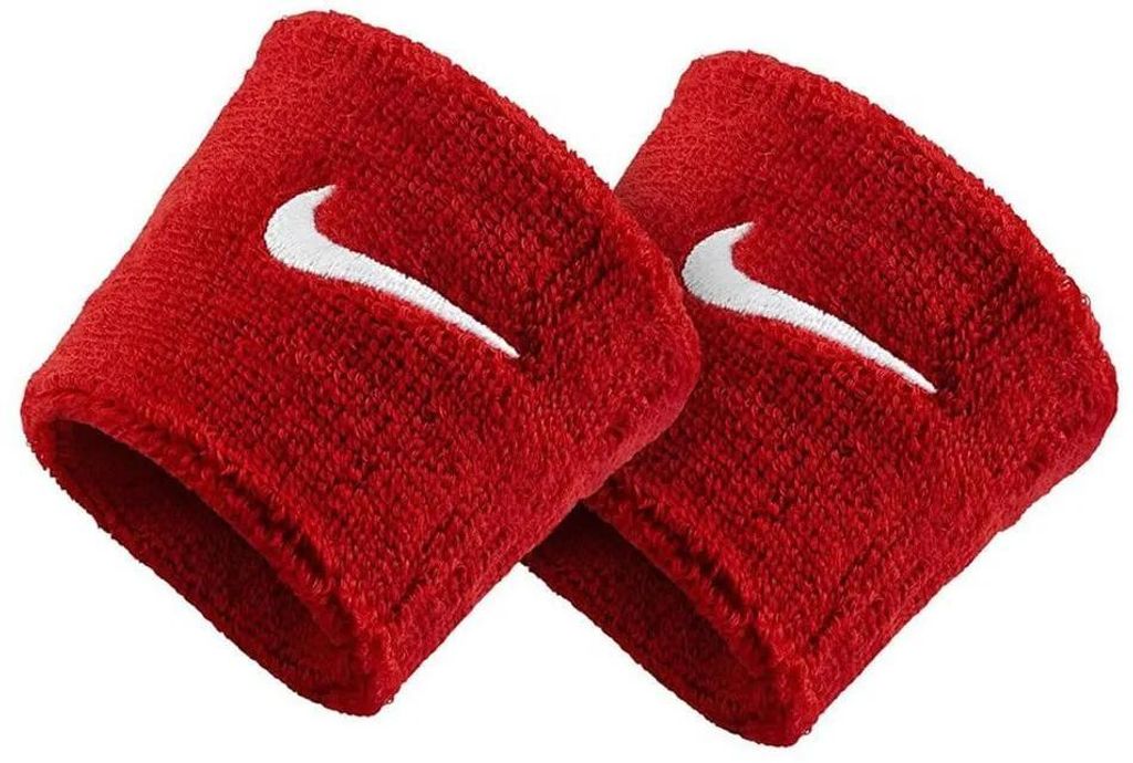 Nike Swoosh Armbänder Varsity Rot-Weiß Rot