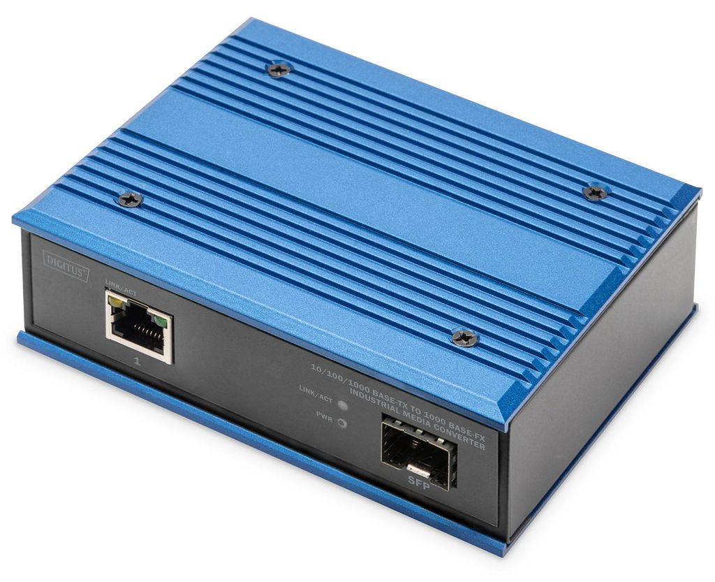 DIGITUS 10/100/1000 Base-TX to 1000 Base-FX Media Converter
