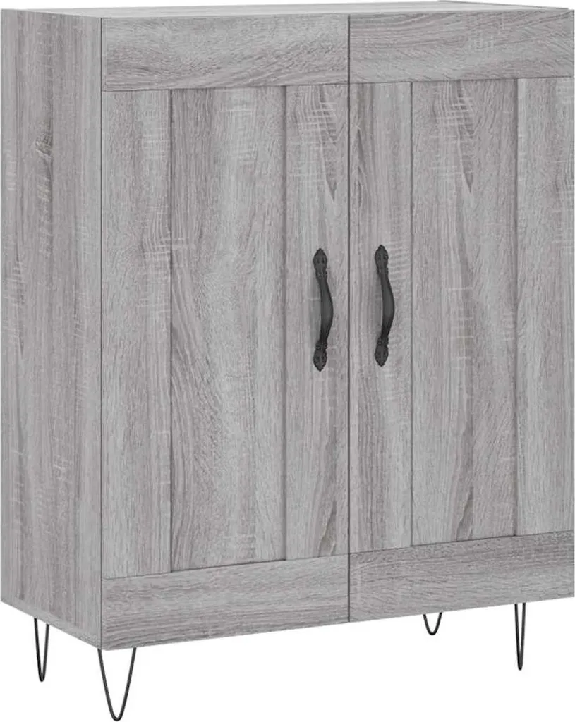 Credenza SYFAX Grigio Sonoma per Soggiorno - Sicura e Capiente