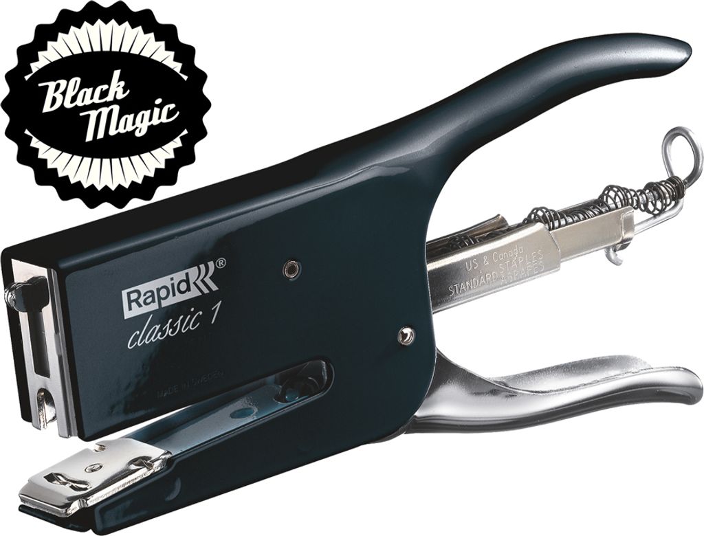 Rapid Heftzange Classic K1 Retro Magic Black schwarz